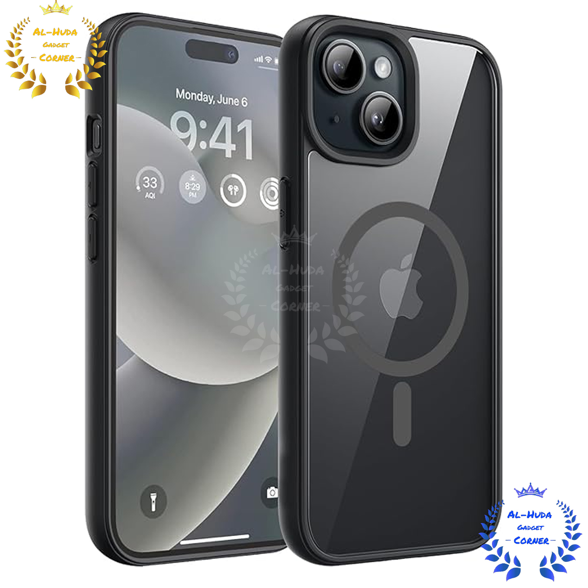 Picture of Shockproof & Transparent Crystal Clear Back Cover Case / Matte Protective Lens Flexible Back Cover for Apple iPhone 15 / iPhone 15 Plus | Slim Silicone Cover with Soft Lining Shockproof Full Body Bumper Case