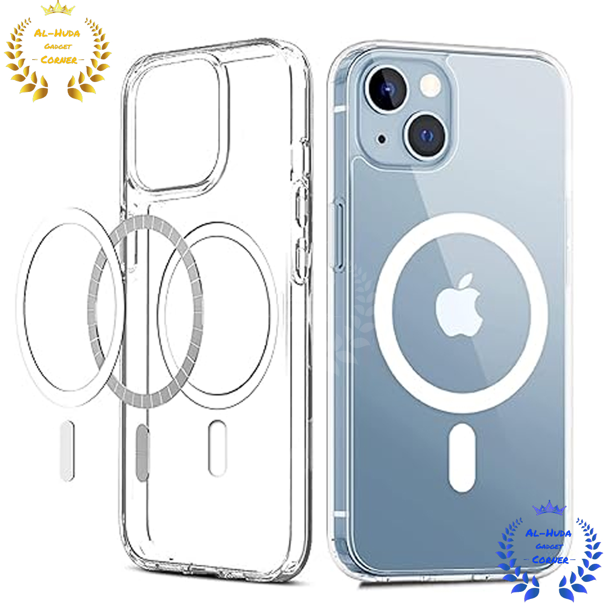 Picture of Shockproof & Transparent Crystal Clear Back Cover Case / Matte Protective Lens Flexible Back Cover for Apple iPhone 13 / iPhone 13 Mini | Slim Silicone Cover with Soft Lining Shockproof Full Body Bumper Case