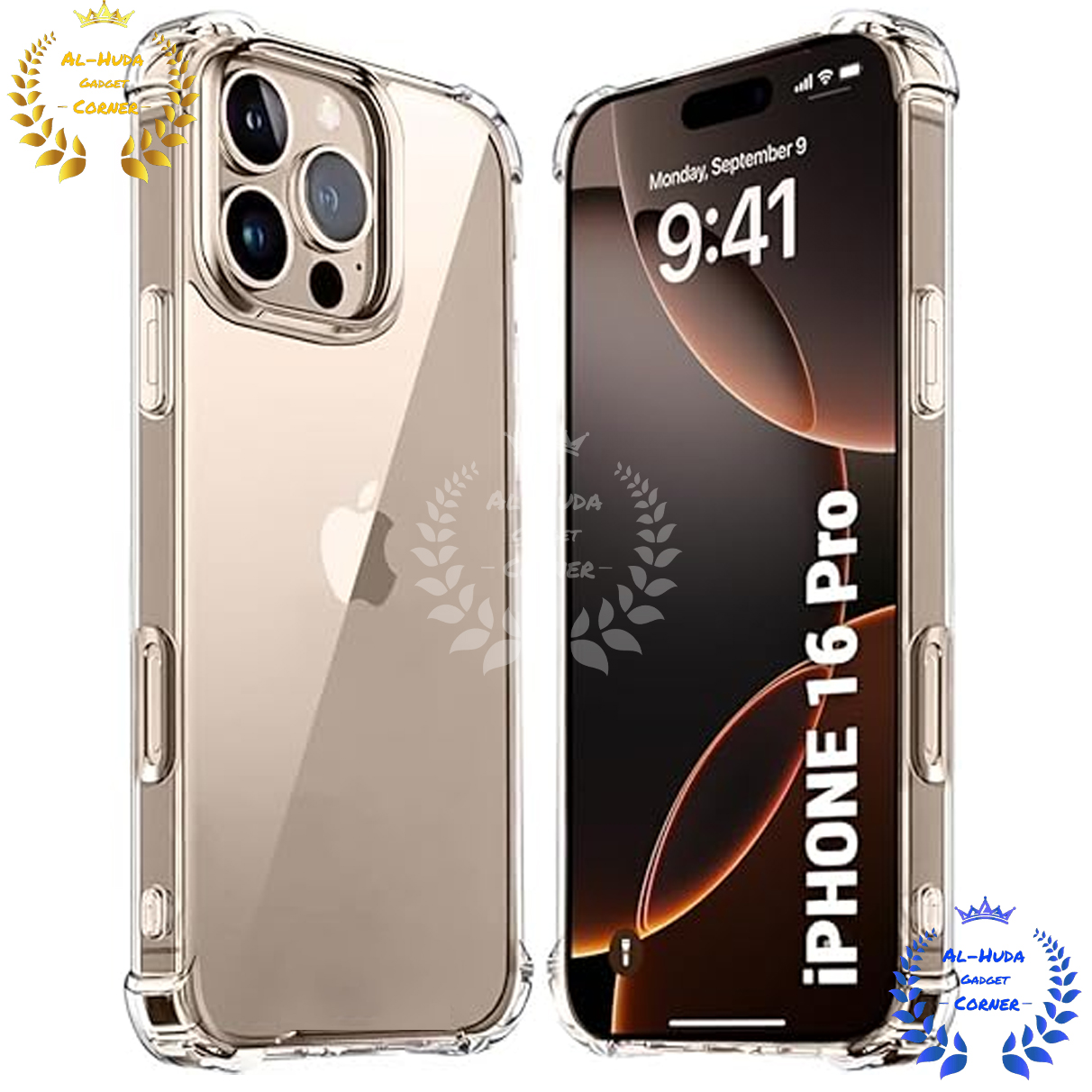 Picture of Shockproof & Transparent Crystal Clear Back Cover Case / Matte Protective Lens Flexible Back Cover for Apple iPhone 16 Pro / iPhone 16 Pro Max | Slim Silicone Cover with Soft Lining Shockproof Full Body Bumper Case