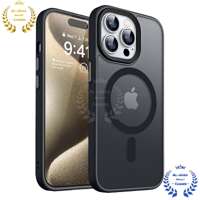 Picture of Shockproof & Transparent Crystal Clear Back Cover Case / Matte Protective Lens Flexible Back Cover for Apple iPhone 15 Pro / iPhone 15 Pro Max | Slim Silicone Cover with Soft Lining Shockproof Full Body Bumper Case