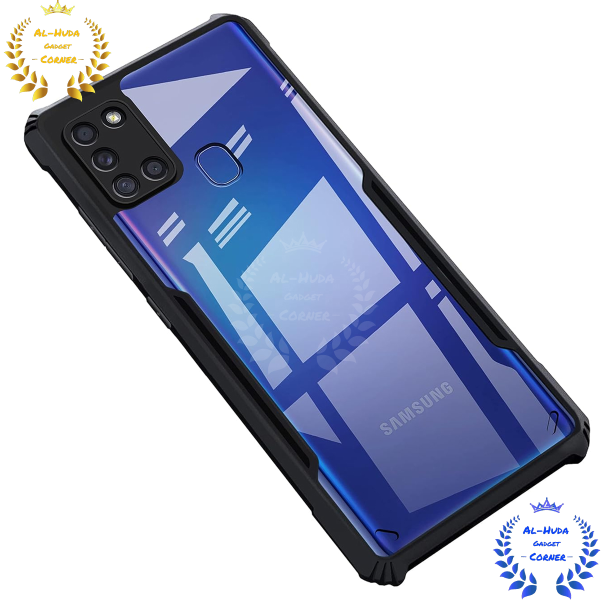 Picture of Shockproof & Transparent Crystal Clear Back Cover Case / Matte Protective Lens Flexible Back Cover for Samsung Galaxy A21s | Slim Silicone Cover with Soft Lining Shockproof Full Body Bumper Case