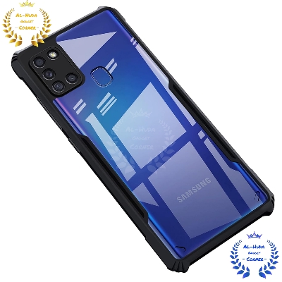 Picture of Shockproof & Transparent Crystal Clear Back Cover Case / Matte Protective Lens Flexible Back Cover for Samsung Galaxy A21s | Slim Silicone Cover with Soft Lining Shockproof Full Body Bumper Case