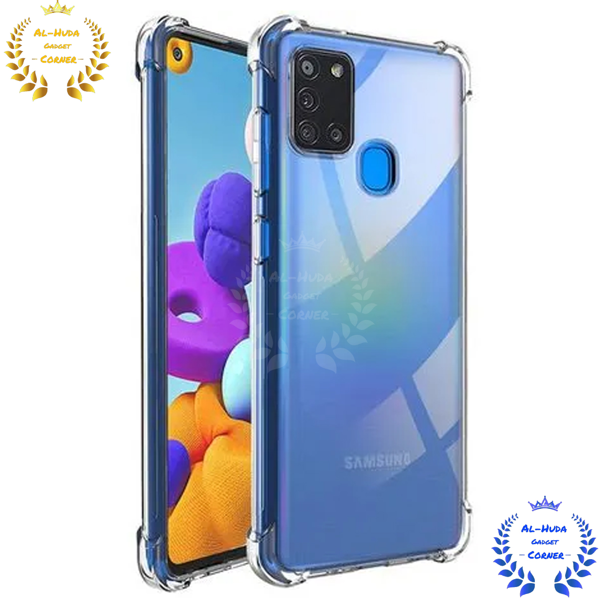 Picture of Shockproof & Transparent Crystal Clear Back Cover Case / Matte Protective Lens Flexible Back Cover for Samsung Galaxy A21s | Slim Silicone Cover with Soft Lining Shockproof Full Body Bumper Case