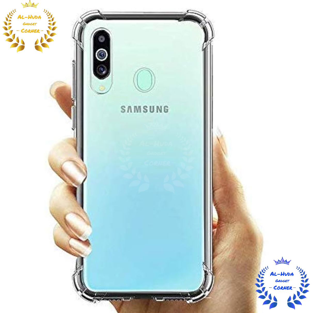 Picture of Shockproof & Transparent Crystal Clear Back Cover Case / Matte Protective Lens Flexible Back Cover for Samsung Galaxy M40 / Samsung Galaxy A60 | Slim Silicone Cover with Soft Lining Shockproof Full Body Bumper Case