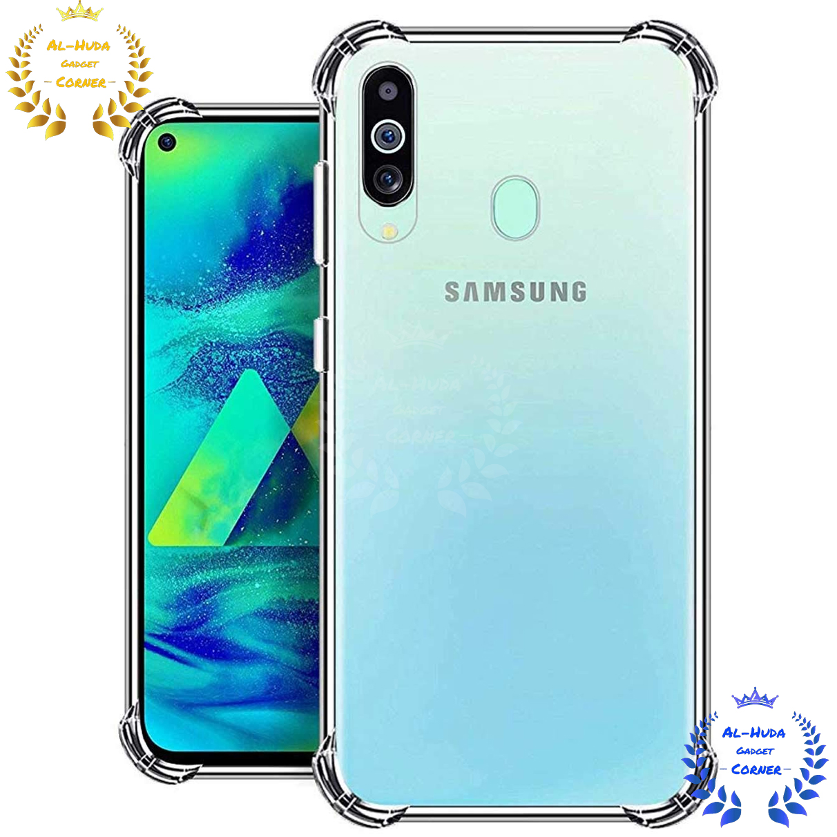 Picture of Shockproof & Transparent Crystal Clear Back Cover Case / Matte Protective Lens Flexible Back Cover for Samsung Galaxy M40 / Samsung Galaxy A60 | Slim Silicone Cover with Soft Lining Shockproof Full Body Bumper Case