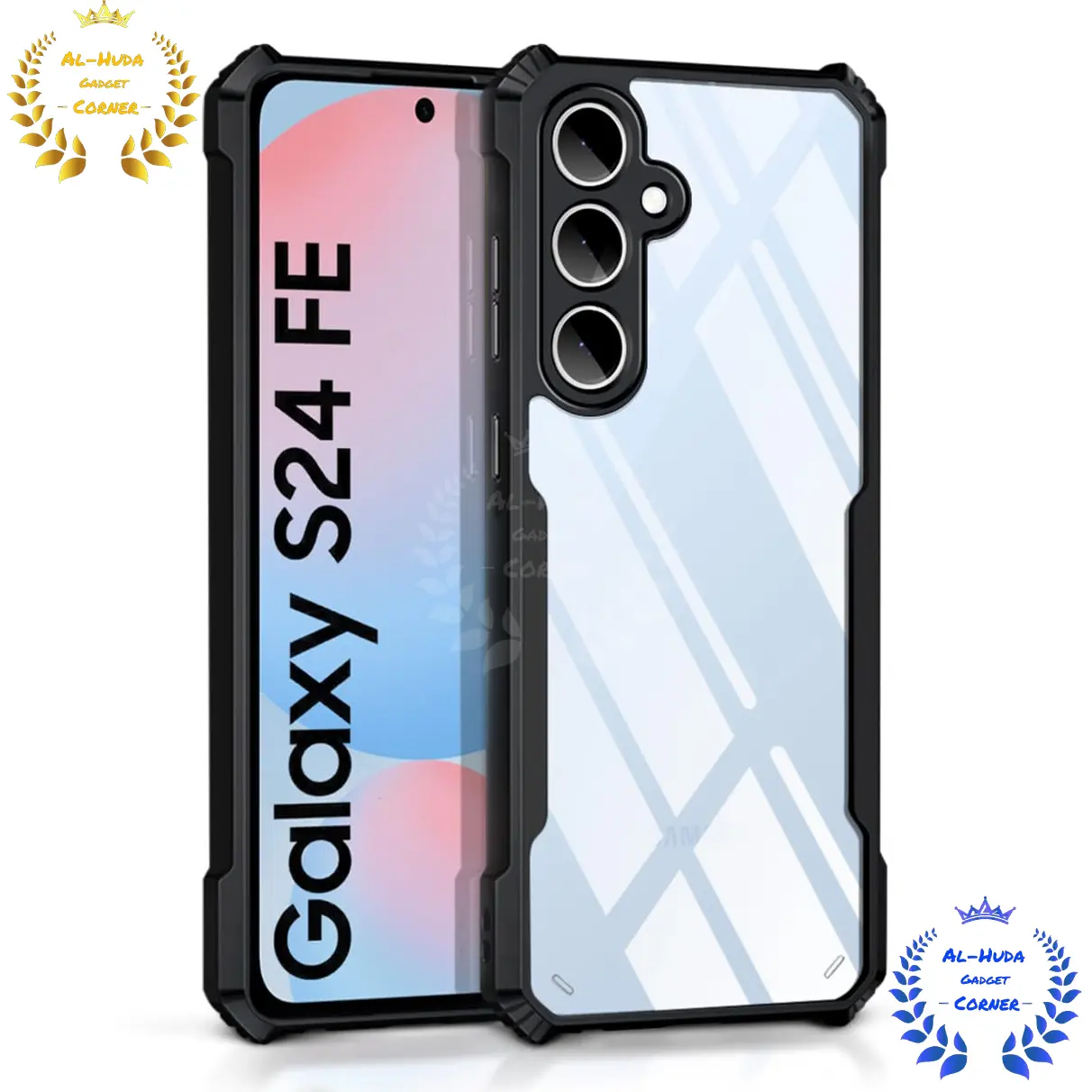 Picture of Shockproof & Transparent Crystal Clear Back Cover Case / Matte Protective Lens Flexible Back Cover for Samsung Galaxy S24 FE 5G | Slim Silicone Cover with Soft Lining Shockproof Full Body Bumper Case