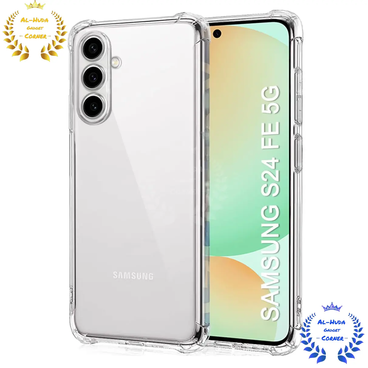 Picture of Shockproof & Transparent Crystal Clear Back Cover Case / Matte Protective Lens Flexible Back Cover for Samsung Galaxy S24 FE 5G | Slim Silicone Cover with Soft Lining Shockproof Full Body Bumper Case