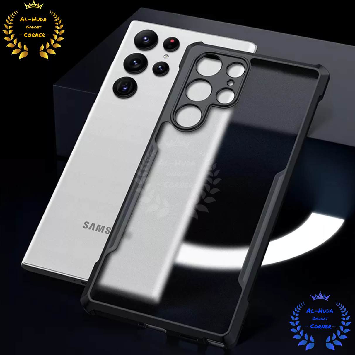 Picture of Shockproof & Transparent Crystal Clear Back Cover Case / Matte Protective Lens Flexible Back Cover for Samsung Galaxy S22 Ultra 5G | Slim Silicone Cover with Soft Lining Shockproof Full Body Bumper Case