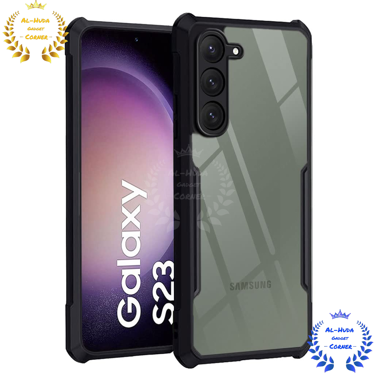 Picture of Shockproof & Transparent Crystal Clear Back Cover Case / Matte Protective Lens Flexible Back Cover for Samsung Galaxy S23 5G | Slim Silicone Cover with Soft Lining Shockproof Full Body Bumper Case