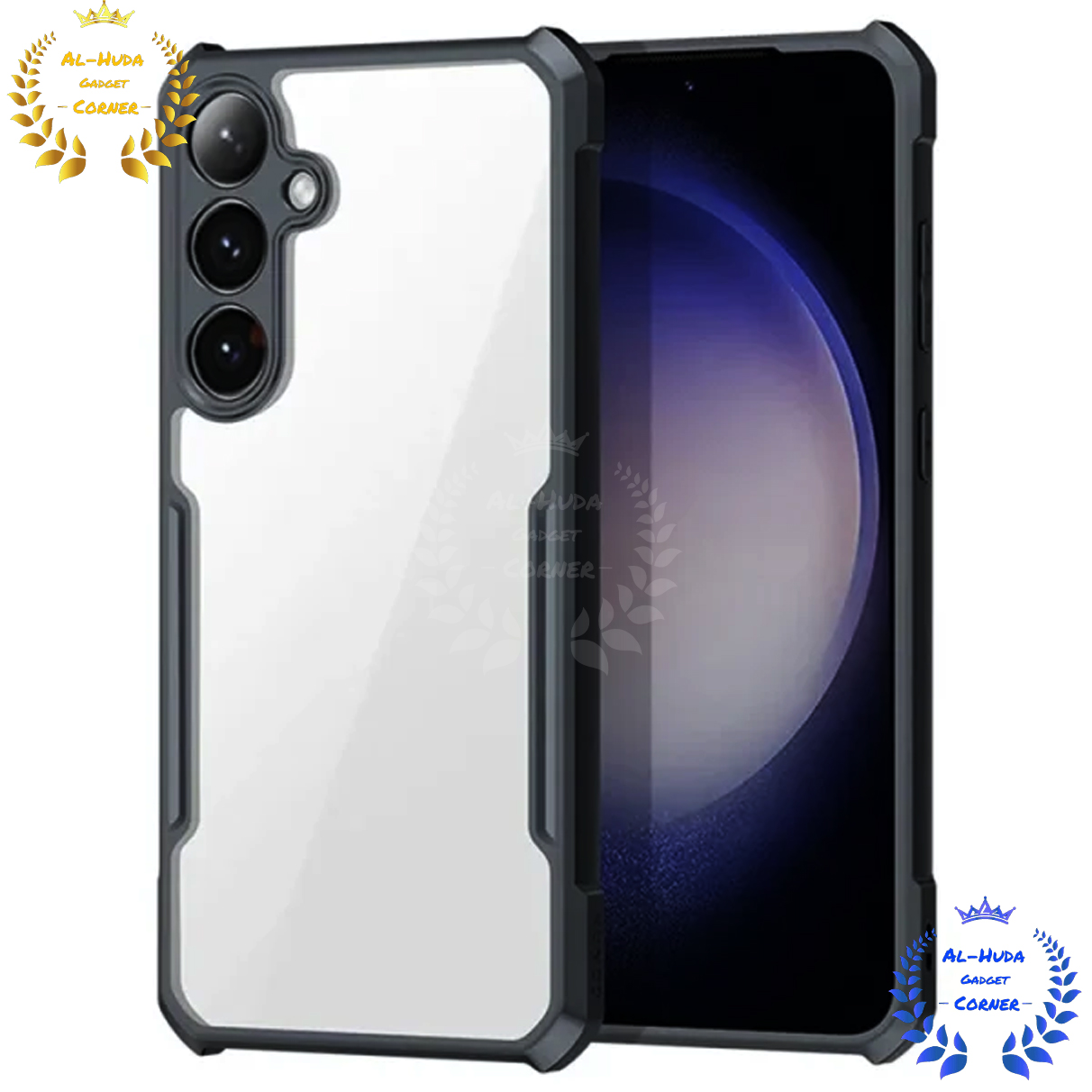 Picture of Shockproof & Transparent Crystal Clear Back Cover Case / Matte Protective Lens Flexible Back Cover for Samsung Galaxy S24 5G | Slim Silicone Cover with Soft Lining Shockproof Full Body Bumper Case