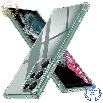 Picture of Shockproof & Transparent Crystal Clear Back Cover Case / Matte Protective Lens Flexible Back Cover for Samsung Galaxy S23 Ultra 5G | Slim Silicone Cover with Soft Lining Shockproof Full Body Bumper Case