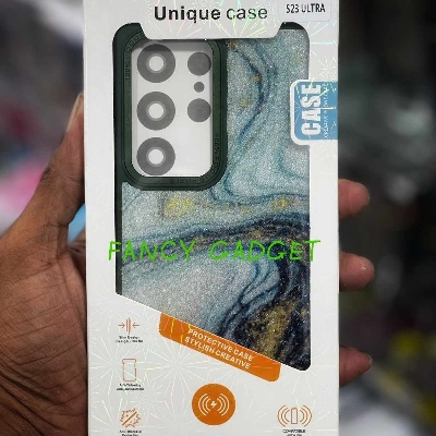 Picture of For Samsung Galaxy S23 Ultra Luxury Plating Paint Leather Plaid Case