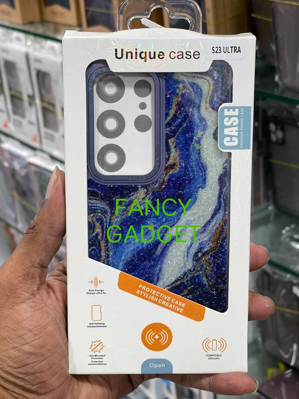 Picture of For Samsung Galaxy S23 Ultra Luxury Plating Paint Leather Plaid Case