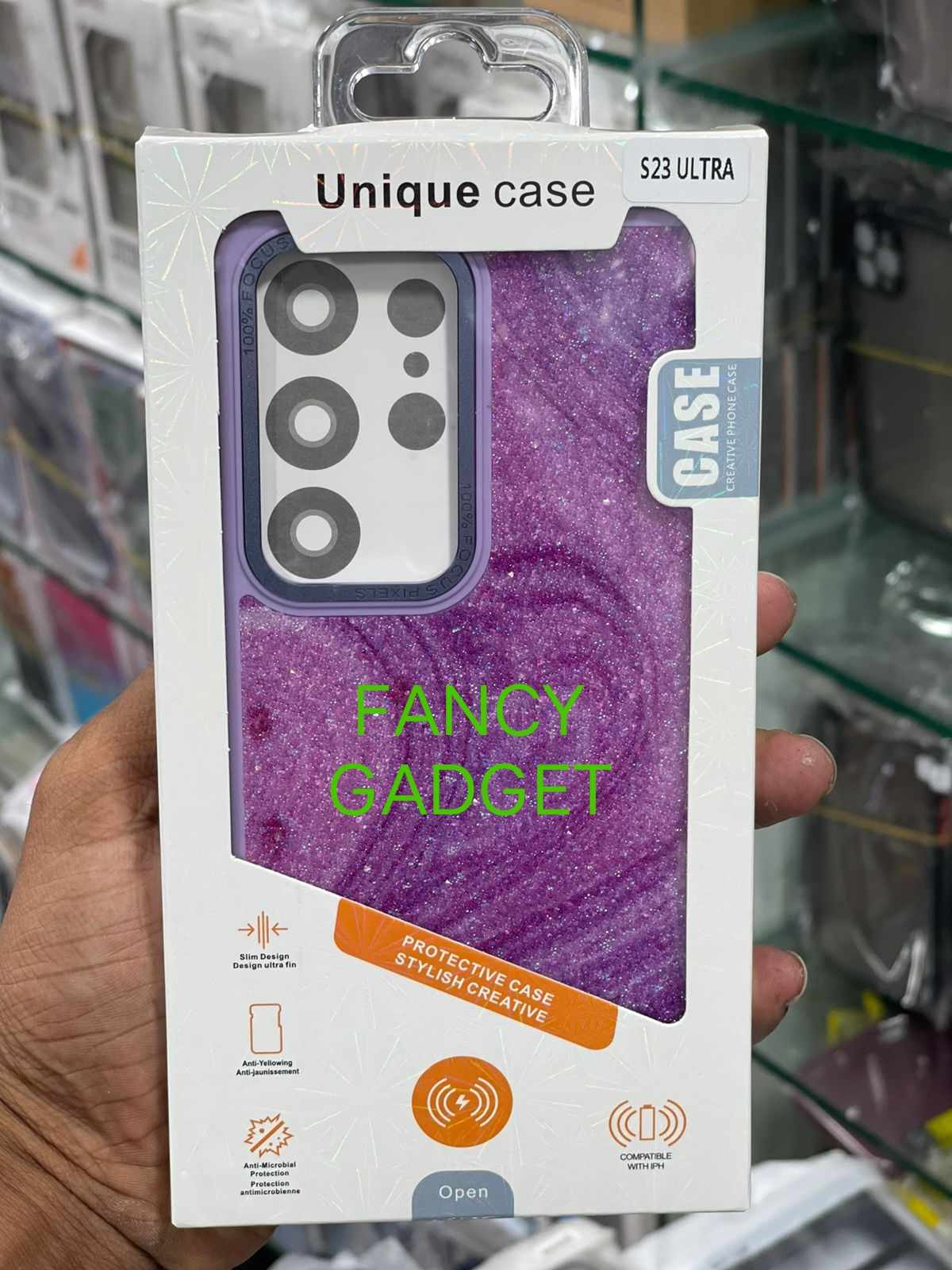 Picture of For Samsung Galaxy S23 Ultra Luxury Plating Paint Leather Plaid Case