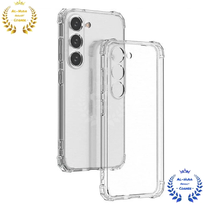 Picture of Shockproof & Transparent Crystal Clear Back Cover Case / Matte Protective Lens Flexible Back Cover for Samsung Galaxy S23 Plus 5G | Slim Silicone Cover with Soft Lining Shockproof Full Body Bumper Case
