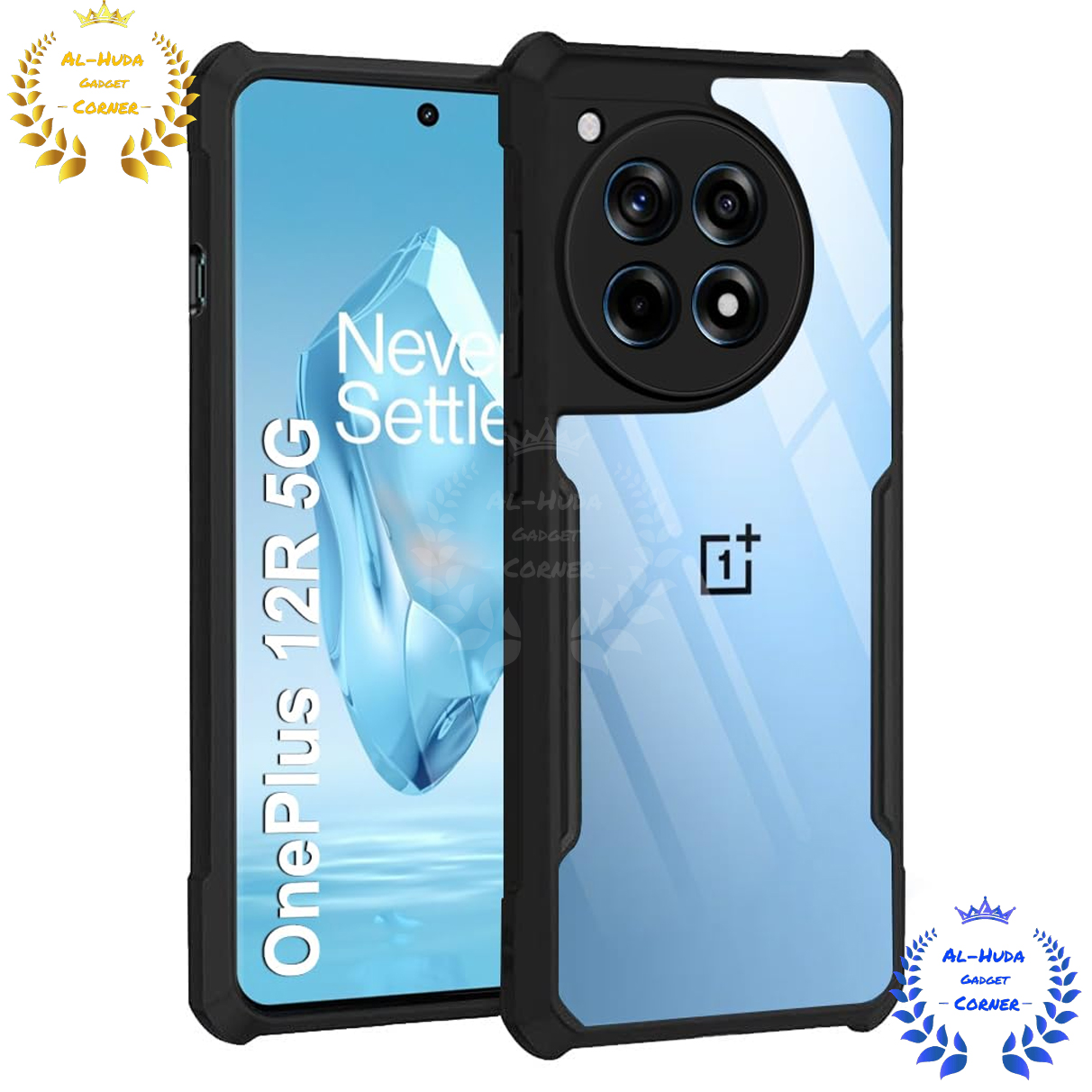 Picture of Shockproof & Transparent Crystal Clear Back Cover Case / Matte Protective Lens Flexible Back Cover for OnePlus 12R 5G / 1+ 12R 5G / OnePlus Ace 3 5G / 1+ Ace 3 5G | Slim Silicone Cover with Soft Lining Shockproof Full Body Bumper Case