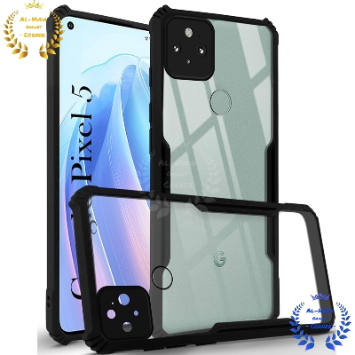 Picture of Shockproof & Transparent Crystal Clear Back Cover Case / Matte Protective Lens Flexible Back Cover for Google Pixel 5 | Slim Silicone Cover with Soft Lining Shockproof Full Body Bumper Case