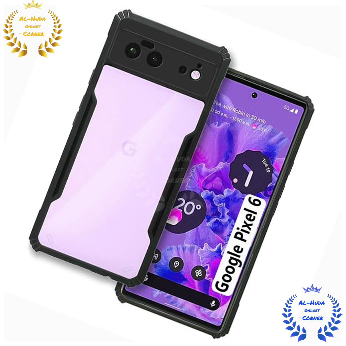Picture of Shockproof & Transparent Crystal Clear Back Cover Case / Matte Protective Lens Flexible Back Cover for Google Pixel 6 5G | Slim Silicone Cover with Soft Lining Shockproof Full Body Bumper Case
