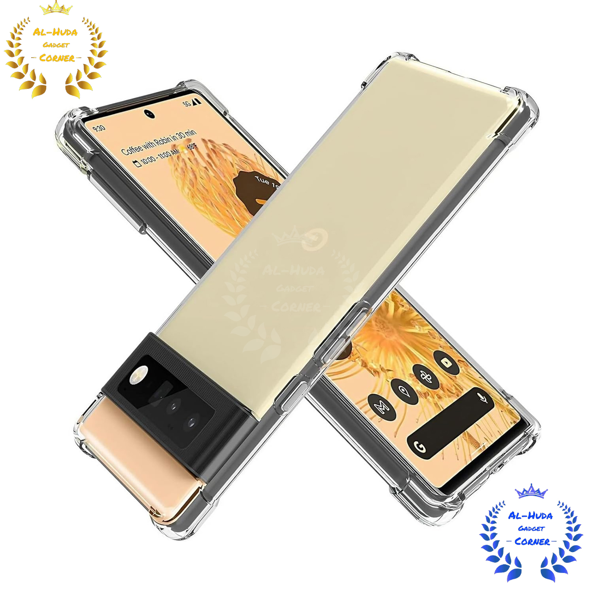 Picture of Shockproof & Transparent Crystal Clear Back Cover Case / Matte Protective Lens Flexible Back Cover for Google Pixel 6 5G | Slim Silicone Cover with Soft Lining Shockproof Full Body Bumper Case