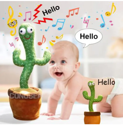 Picture of The New Dancing Cactus Singing Cactus Toy Childhood Toys Electronic Swing Cactus Doll Children Optimal Birthday Gift
