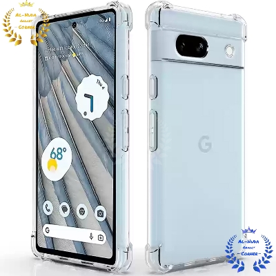 Picture of Shockproof & Transparent Crystal Clear Back Cover Case / Matte Protective Lens Flexible Back Cover for Google Pixel 7a 5G | Slim Silicone Cover with Soft Lining Shockproof Full Body Bumper Case