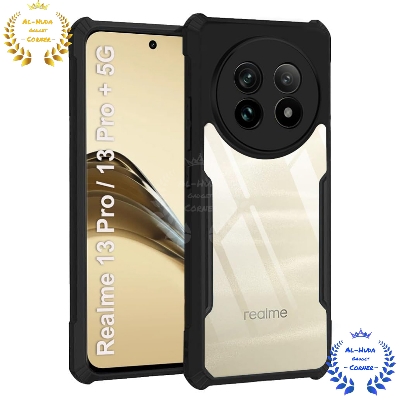 Picture of Shockproof & Transparent Crystal Clear Back Cover Case / Matte Protective Lens Flexible Back Cover for Realme 13 Pro / Realme 13 Pro Plus 5G | Slim Silicone Cover with Soft Lining Shockproof Full Body Bumper Case