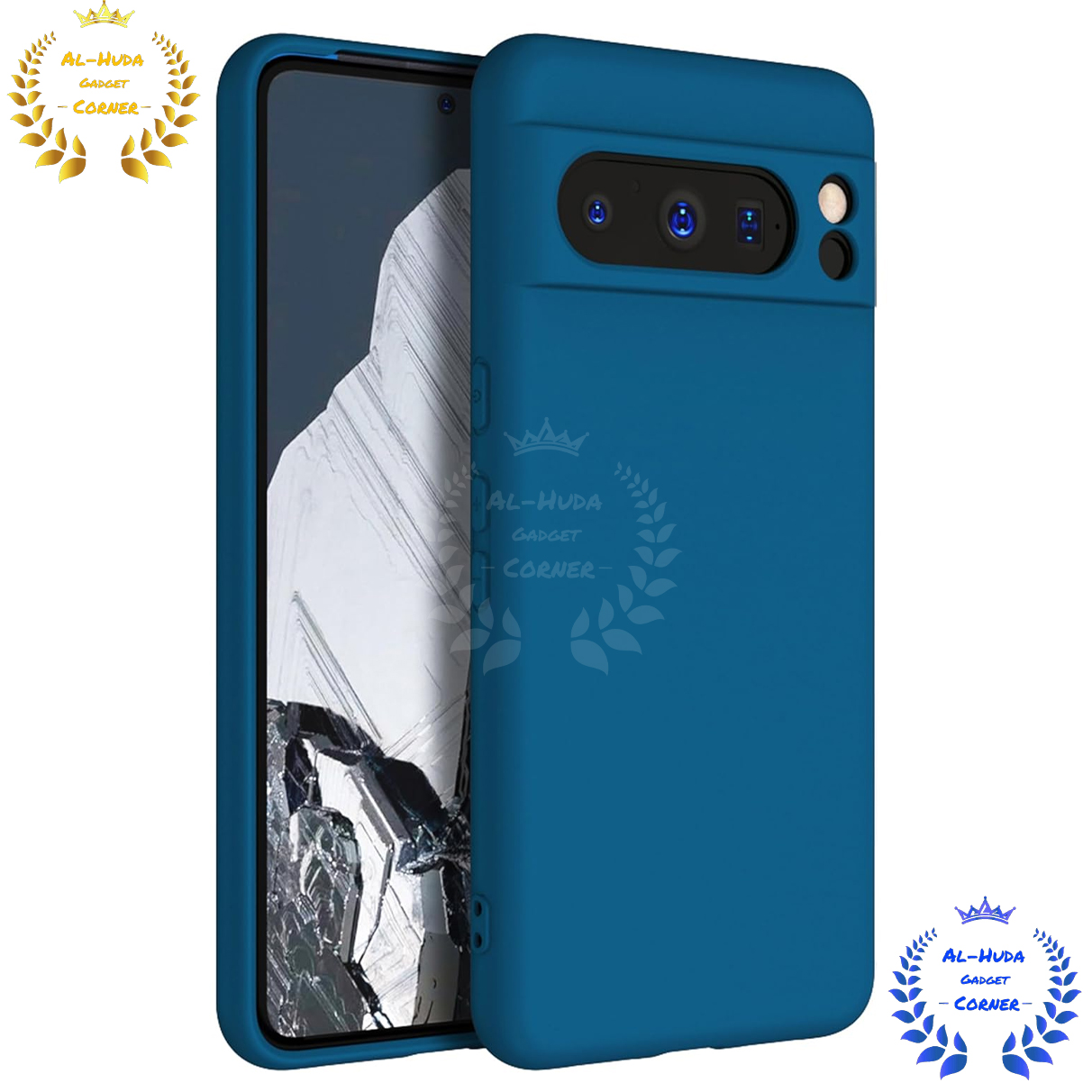 Picture of Shockproof & Transparent Crystal Clear Back Cover Case / Matte Protective Lens Flexible Back Cover for Google Pixel 8 Pro 5G | Slim Silicone Cover with Soft Lining Shockproof Full Body Bumper Case