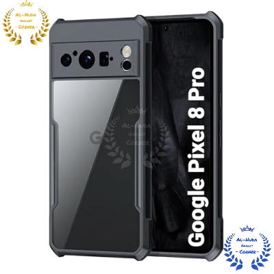 Picture of Shockproof & Transparent Crystal Clear Back Cover Case / Matte Protective Lens Flexible Back Cover for Google Pixel 8 Pro 5G | Slim Silicone Cover with Soft Lining Shockproof Full Body Bumper Case