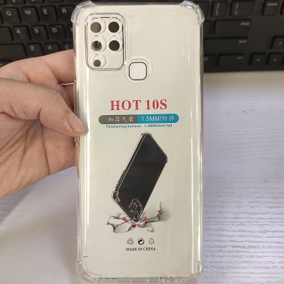 Picture of For Infinix Hot 10s Back Cover Transparent Water Clear Soft Back Case Infinix Hot 10s