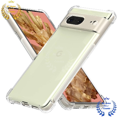Picture of Shockproof & Transparent Crystal Clear Back Cover Case / Matte Protective Lens Flexible Back Cover for Google Pixel 8 5G | Slim Silicone Cover with Soft Lining Shockproof Full Body Bumper Case