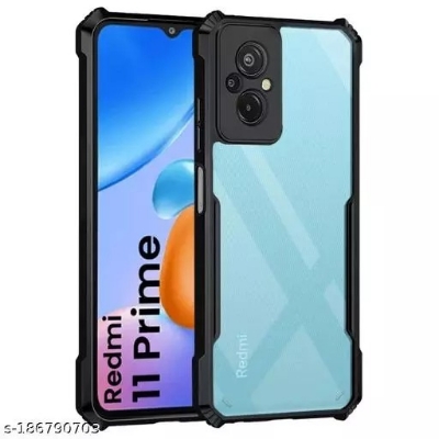 Picture of For Xiaomi Redmi 11 Prime 4g Edge-Reinforced Shockproof Cushion Back Clear Hybrid Transparent Hard Cover Casing - Phone - Phone Back Cover