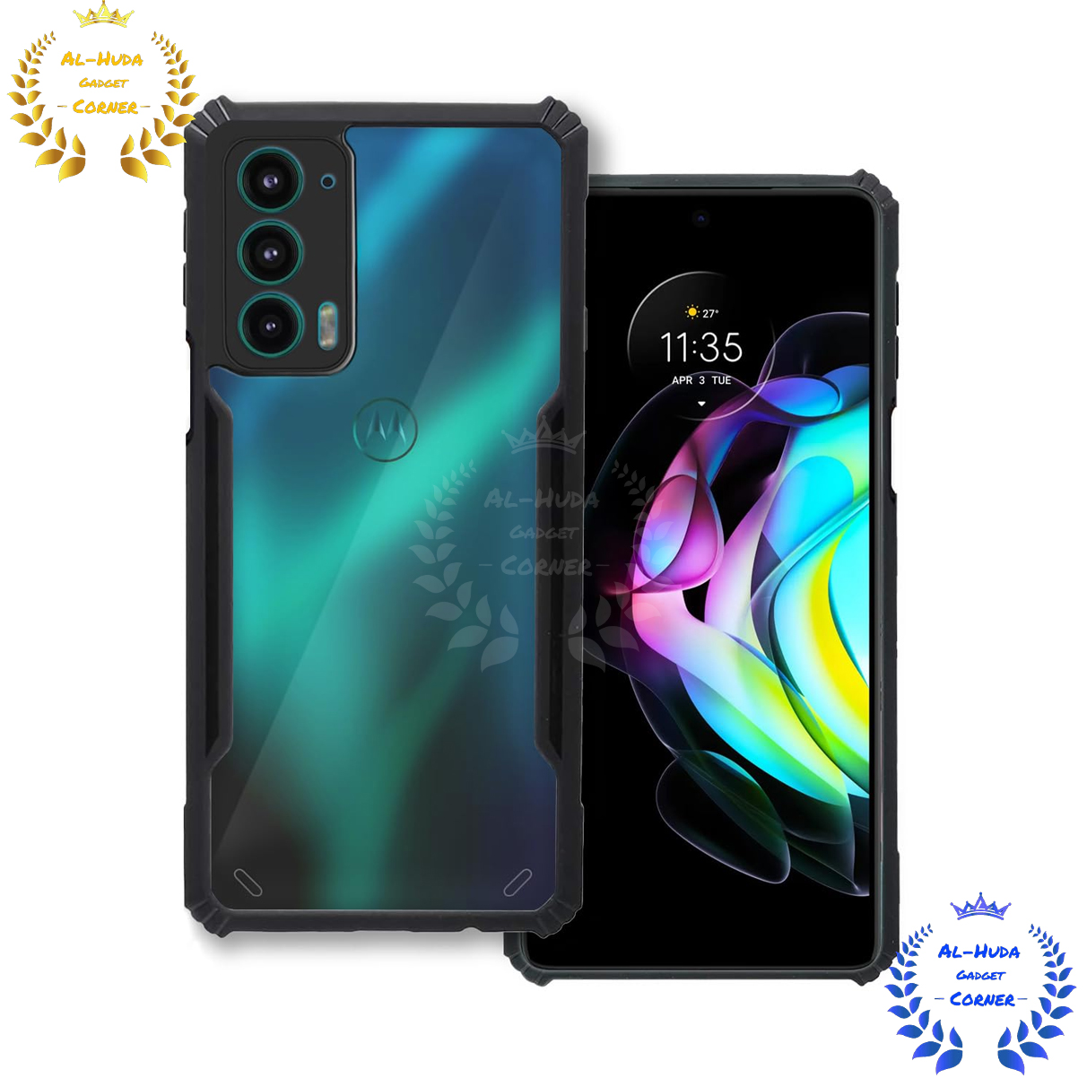 Picture of Shockproof & Transparent Crystal Clear Back Cover Case / Matte Protective Lens Flexible Back Cover for Motorola Moto Edge 20 | Slim Silicone Cover with Soft Lining Shockproof Full Body Bumper Case