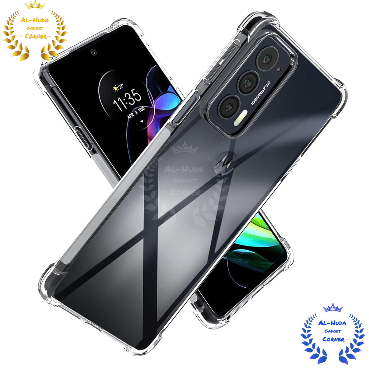 Picture of Shockproof & Transparent Crystal Clear Back Cover Case / Matte Protective Lens Flexible Back Cover for Motorola Moto Edge 20 | Slim Silicone Cover with Soft Lining Shockproof Full Body Bumper Case