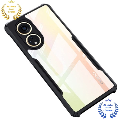 Picture of Shockproof & Transparent Crystal Clear Back Cover Case / Matte Protective Lens Flexible Back Cover for Oppo Reno 8T 4G / Oppo Reno8 T 4g | Slim Silicone Cover with Soft Lining Shockproof Full Body Bumper Case