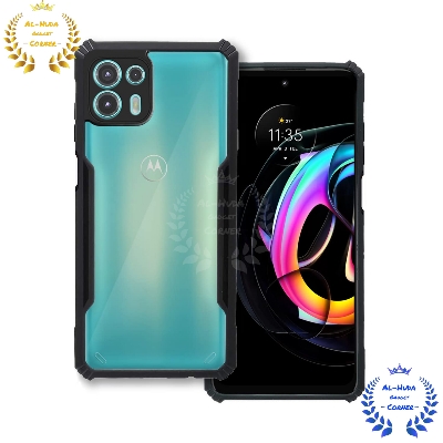 Picture of Shockproof & Transparent Crystal Clear Back Cover Case / Matte Protective Lens Flexible Back Cover for Motorola Moto Edge 20 Fusion | Slim Silicone Cover with Soft Lining Shockproof Full Body Bumper Case