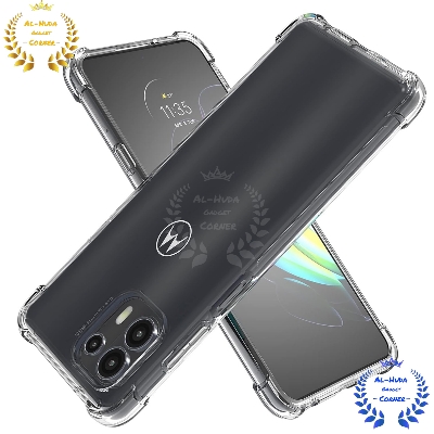 Picture of Shockproof & Transparent Crystal Clear Back Cover Case / Matte Protective Lens Flexible Back Cover for Motorola Moto Edge 20 Fusion | Slim Silicone Cover with Soft Lining Shockproof Full Body Bumper Case