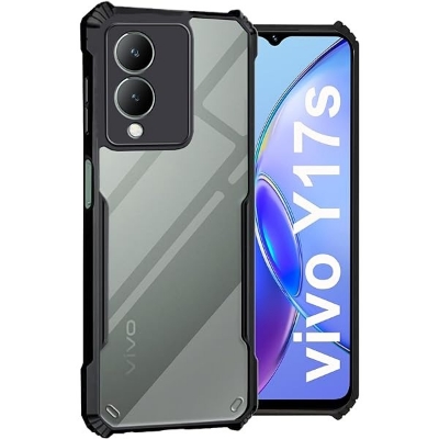 Picture of for Vivo Y17s Clear Case Shockproof Transparent Hard Phone Back Cove