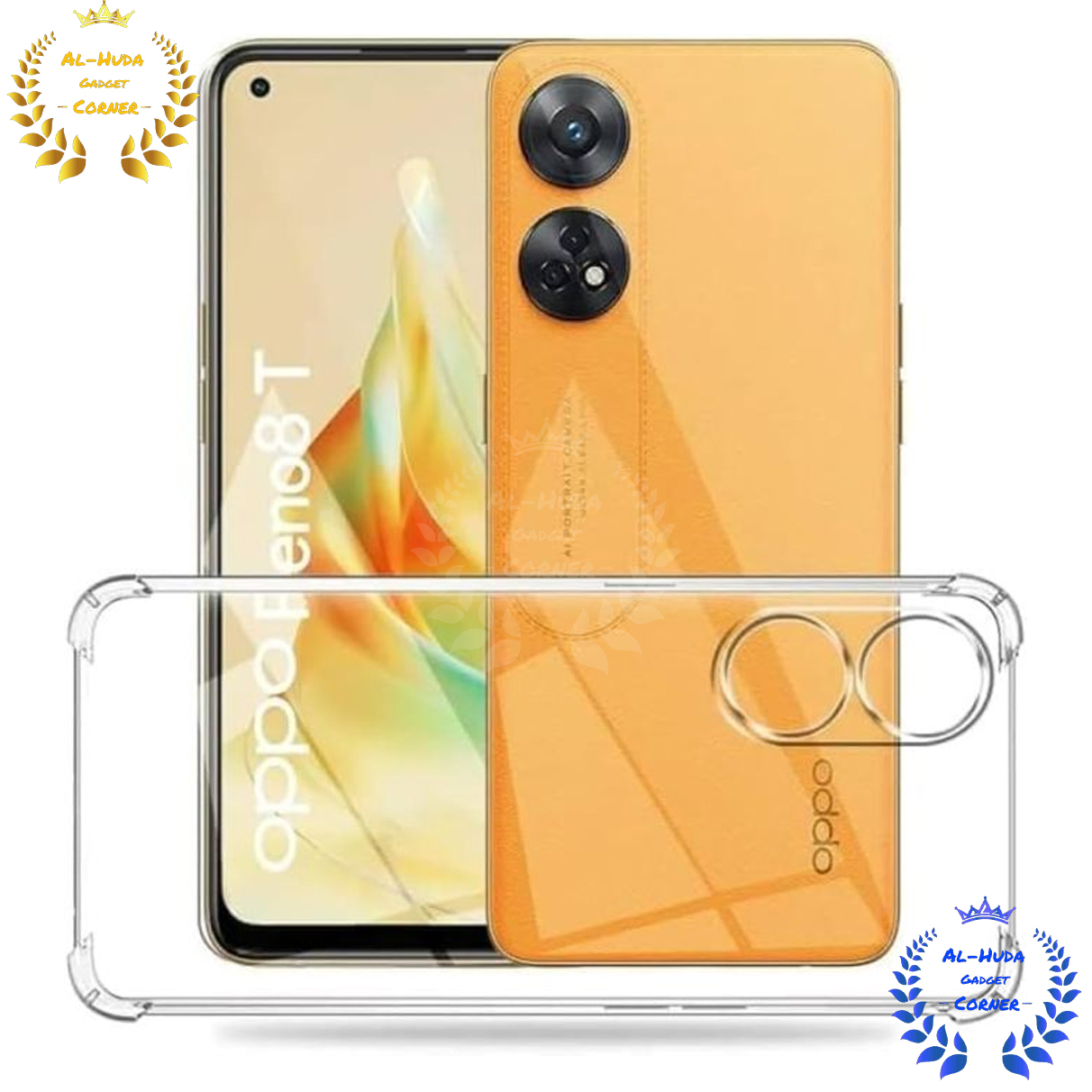 Picture of Shockproof & Transparent Crystal Clear Back Cover Case / Matte Protective Lens Flexible Back Cover for Oppo Reno 8T 5G / Oppo Reno8 T 5g / Oppo A1 Pro 5G | Slim Silicone Cover with Soft Lining Shockproof Full Body Bumper Case