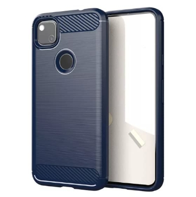 Picture of For Google Pixel 4a (4G) Soft Premium Quality Carbon Fiber Back Cover
