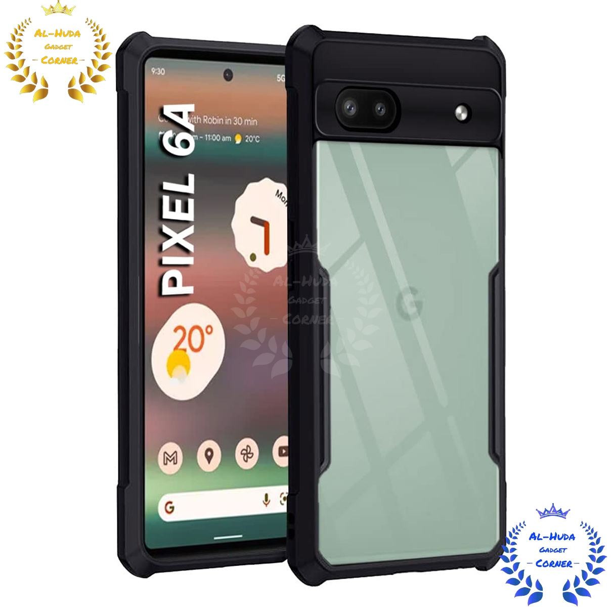 Picture of Shockproof & Transparent Crystal Clear Back Cover Case / Matte Protective Lens Flexible Back Cover for Google Pixel 6A | Slim Silicone Cover with Soft Lining Shockproof Full Body Bumper Case