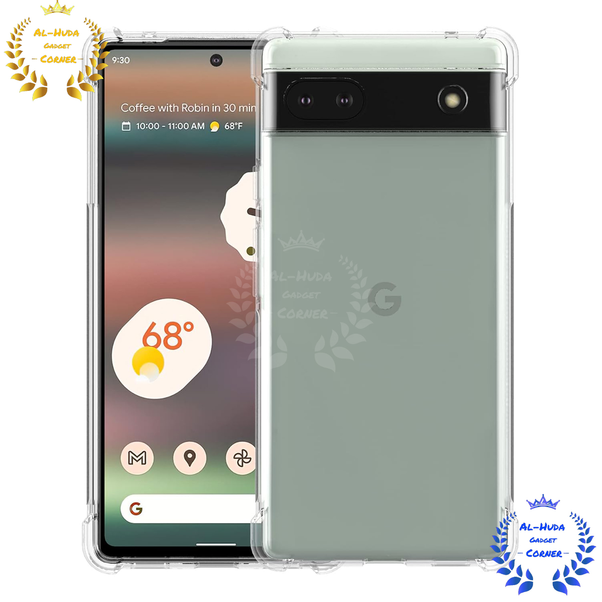 Picture of Shockproof & Transparent Crystal Clear Back Cover Case / Matte Protective Lens Flexible Back Cover for Google Pixel 6A | Slim Silicone Cover with Soft Lining Shockproof Full Body Bumper Case