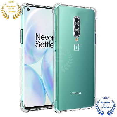 Picture of Shockproof & Transparent Crystal Clear Back Cover Case / Matte Protective Lens Flexible Back Cover for OnePlus 8 5G / 1+ 8 5G | Slim Silicone Cover with Soft Lining Shockproof Full Body Bumper Case