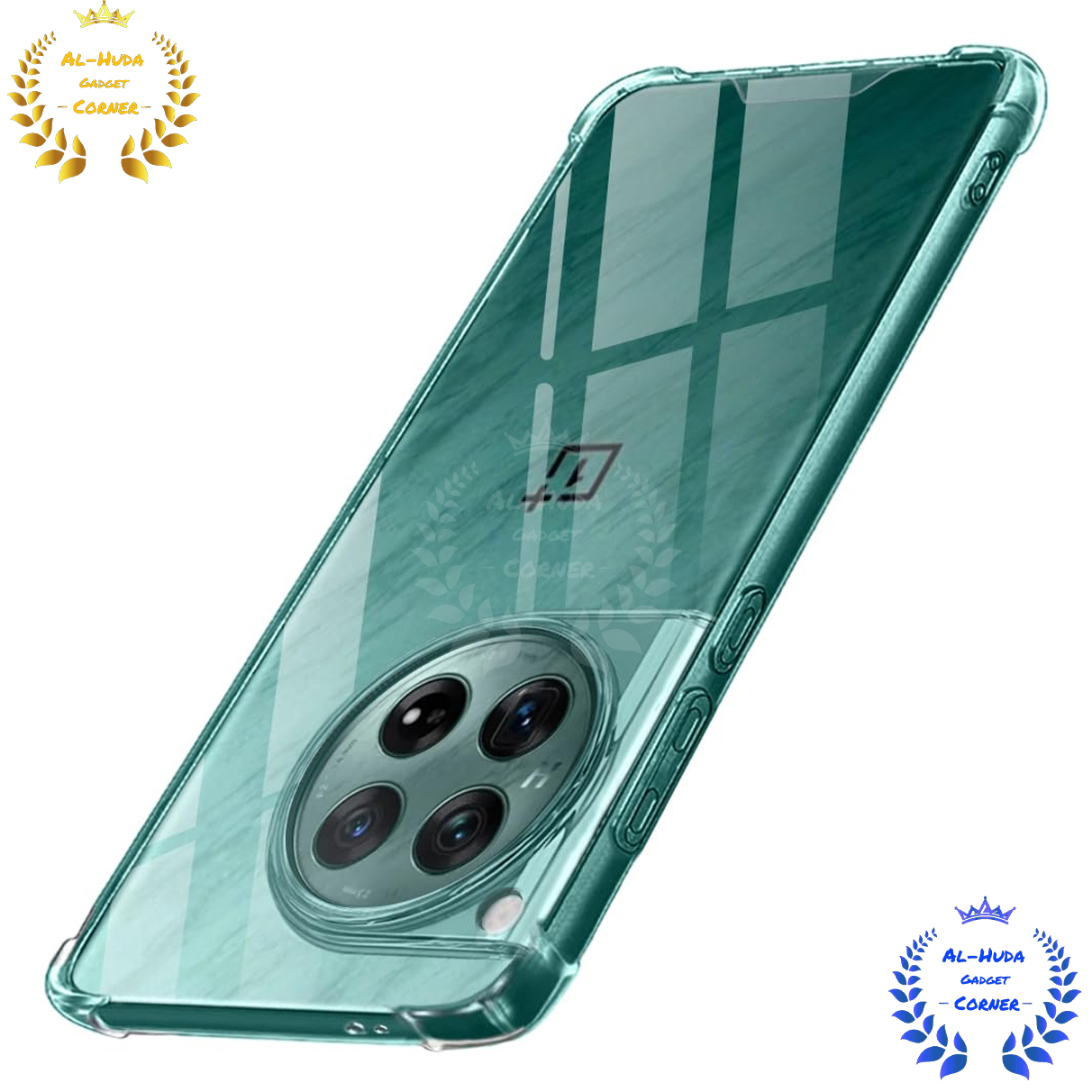 Picture of Shockproof & Transparent Crystal Clear Back Cover Case / Matte Protective Lens Flexible Back Cover for OnePlus 12 5G  / 1+ 12 5G | Slim Silicone Cover with Soft Lining Shockproof Full Body Bumper Case