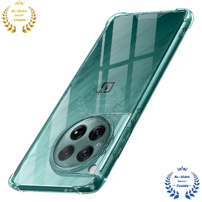 Picture of Shockproof & Transparent Crystal Clear Back Cover Case / Matte Protective Lens Flexible Back Cover for OnePlus 12 5G  / 1+ 12 5G | Slim Silicone Cover with Soft Lining Shockproof Full Body Bumper Case