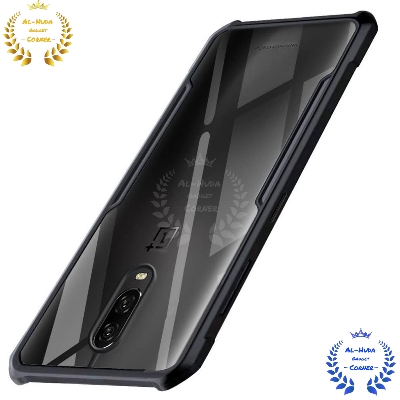 Picture of Shockproof & Transparent Crystal Clear Back Cover Case / Matte Protective Lens Flexible Back Cover for OnePlus 7 / OnePlus 6T  / 1+ 7 / 1+ 6T | Slim Silicone Cover with Soft Lining Shockproof Full Body Bumper Case