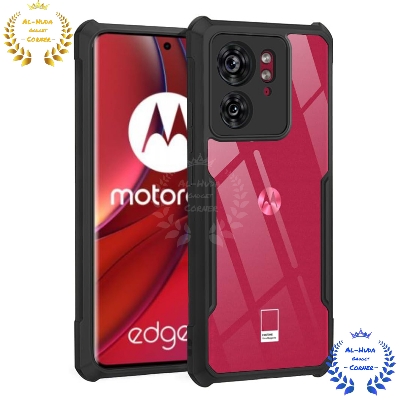 Picture of Shockproof & Transparent Crystal Clear Back Cover Case / Matte Protective Lens Flexible Back Cover for Motorola Moto Edge 40 5G | Slim Silicone Cover with Soft Lining Shockproof Full Body Bumper Case
