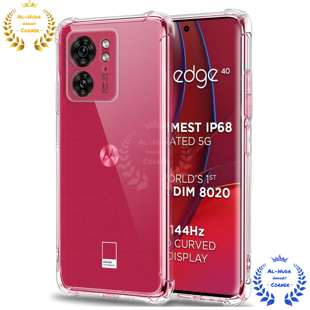 Picture of Shockproof & Transparent Crystal Clear Back Cover Case / Matte Protective Lens Flexible Back Cover for Motorola Moto Edge 40 5G | Slim Silicone Cover with Soft Lining Shockproof Full Body Bumper Case