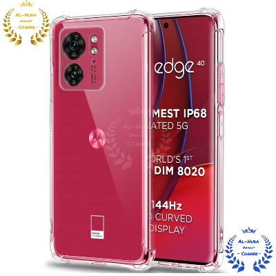 Picture of Shockproof & Transparent Crystal Clear Back Cover Case / Matte Protective Lens Flexible Back Cover for Motorola Moto Edge 40 5G | Slim Silicone Cover with Soft Lining Shockproof Full Body Bumper Case