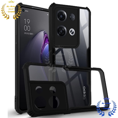 Picture of Shockproof & Transparent Crystal Clear Back Cover Case / Matte Protective Lens Flexible Back Cover for Oppo Reno8 Pro 5G | Oppo Reno 8 Pro 5G | Slim Silicone Cover with Soft Lining Shockproof Full Body Bumper Case