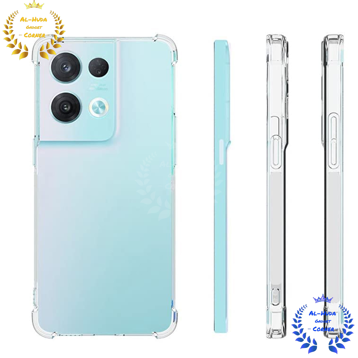 Picture of Shockproof & Transparent Crystal Clear Back Cover Case / Matte Protective Lens Flexible Back Cover for Oppo Reno8 Pro 5G | Oppo Reno 8 Pro 5G | Slim Silicone Cover with Soft Lining Shockproof Full Body Bumper Case